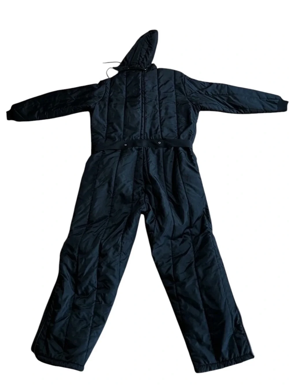 1970s Montgomery Ward Quilted Full Zip Snap Pockets Removeable Hooded Snap Snows